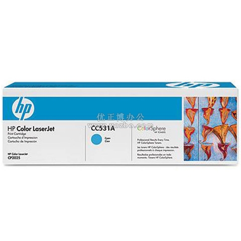 惠普(HP)Color LaserJet CC531A 青色硒鼓 原装正品