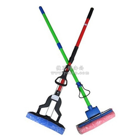 海绵拖把 可伸缩杆胶棉拖把 28cm