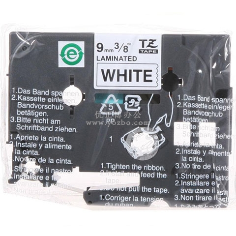 兄弟(brother)  TZ-221 9mm 白底黑字标签色带 原装耗材