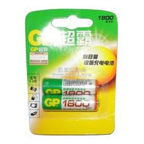 GP超霸充电电池(两粒装) 1800MA 5号 2粒/排