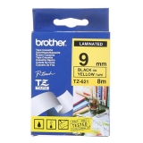 兄弟 TZ-621/TZe-621 9mm 黄底黑字标签色带 原装耗材