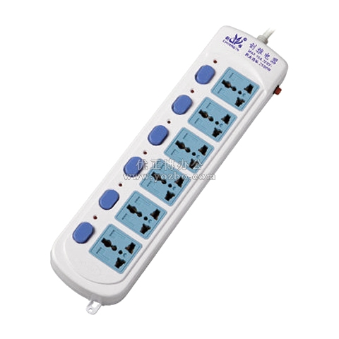创雅插座排插 CY-9838六位3米 独控过载保护