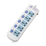 创雅插座 CY-9837五位3米线 独控过载保护