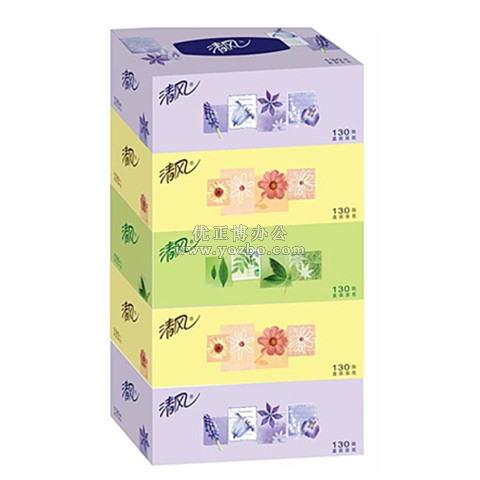 清风盒装抽纸130抽*5盒