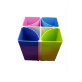 华杰H369多彩旋转变形笔筒 