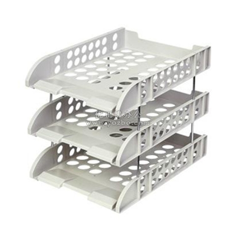 得力三层文件盘 文件架9217