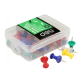 得力0021 彩色工字钉 35枚/盒