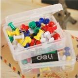 得力0021 彩色工字钉 35枚/盒