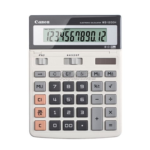 佳能WS-1200H计算器 大型台式计算机 屏幕可调角度