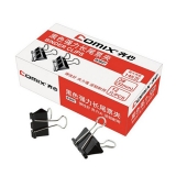 齐心B3607黑色长尾票夹 32mm 12个/纸盒