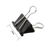 齐心B3608黑色长尾票夹 25mm 12个/纸盒