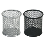 齐心B2259 金属网格圆笔筒