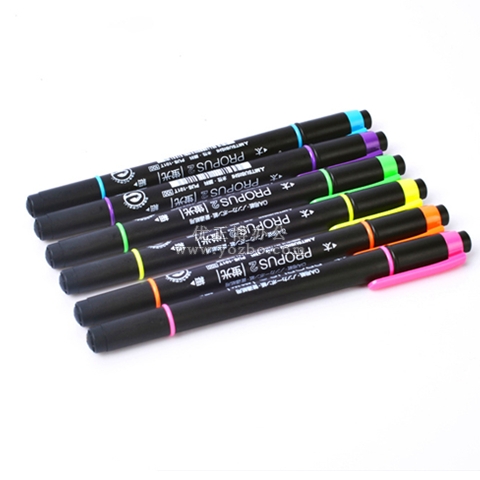 三菱荧光笔PUS-101T 粗细双头荧光笔