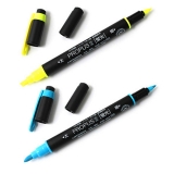 三菱荧光笔PUS-101T 粗细双头荧光笔