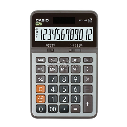 卡西欧(CASIO)12位数桌面型计算器 AX-120B