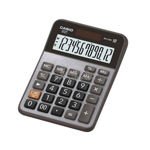 卡西欧(CASIO)12位数桌面型计算器 MX-120B