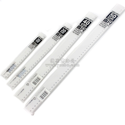 得力6260 有机玻璃直尺 超透明 60cm